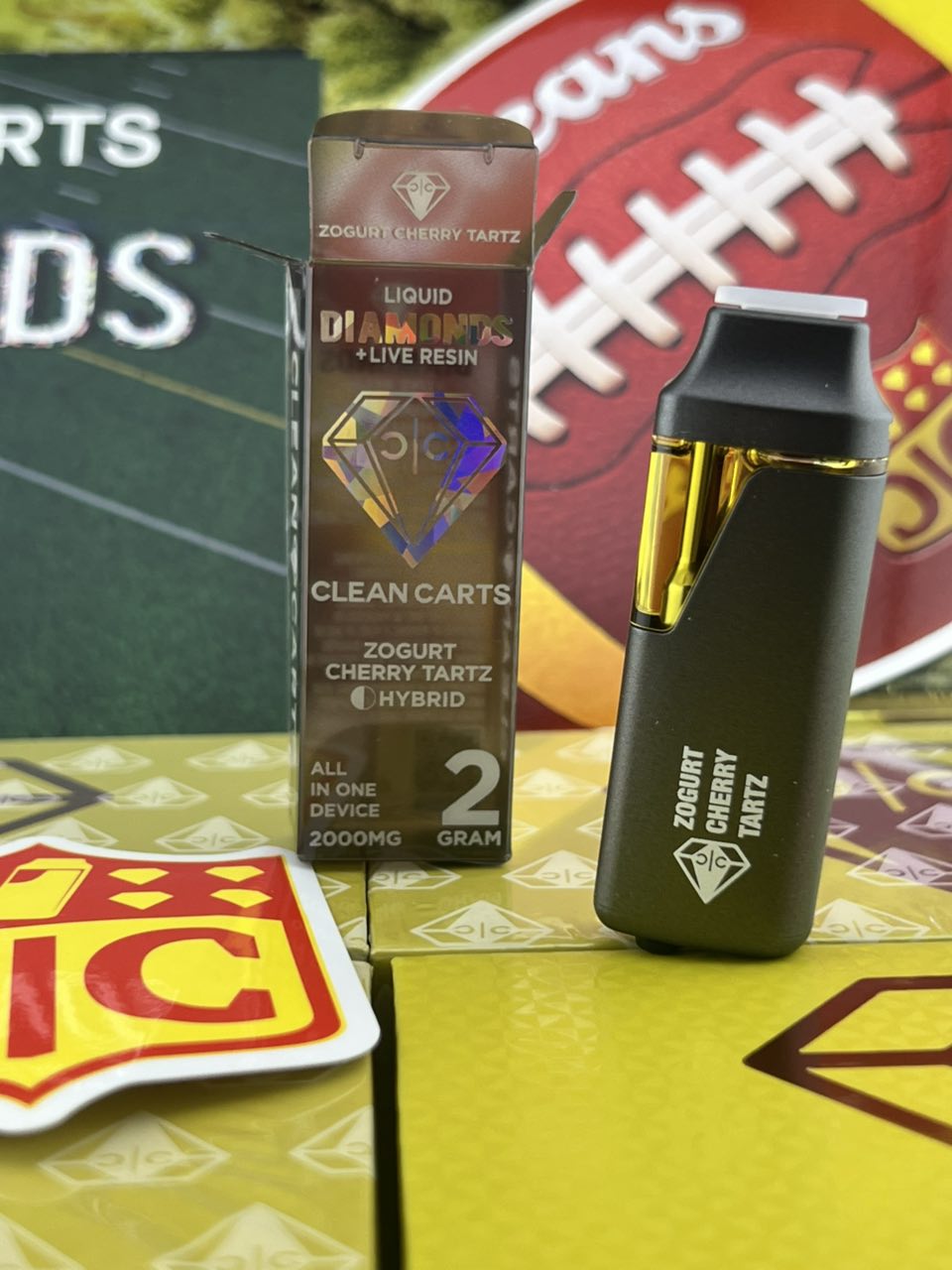 image 2356 1 CLEAN CARTS 2G DISPOSABLE YELLOW EDITION – LIQUID DIAMONDS + LIVE RESIN